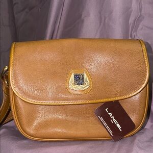 Lancel Paris Tan Leather Crossbody Bag | Never Used